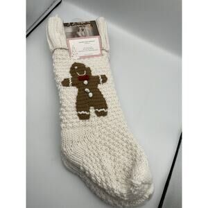 Cupcake and Cashmere Christmas 2pack 22”Gingerbread Man Stocking White ~NEW